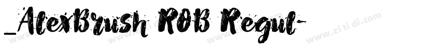 _AlexBrush ROB Regul字体转换